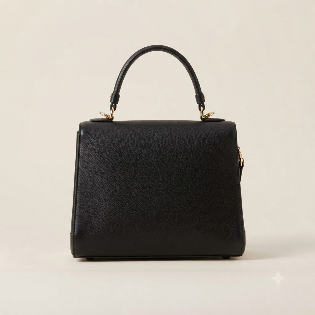 Black Structured HANDBAG