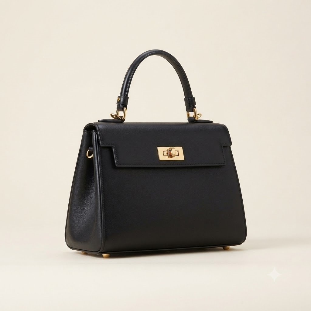 Black Structured HANDBAG