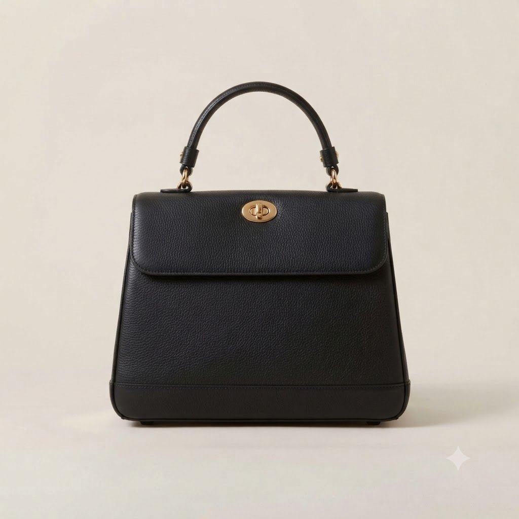 Black Structured HANDBAG