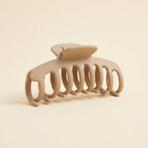 Minimal Beige Claw Clip