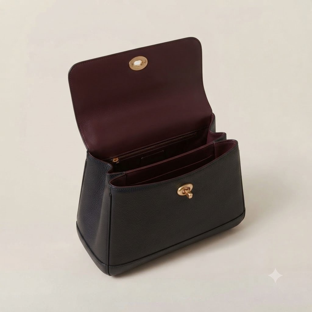 Black Structured HANDBAG
