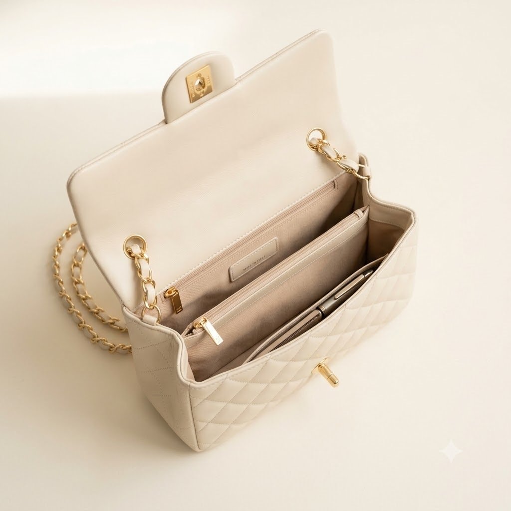 Cream Quilted Bag