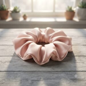 Blush Satin Scrunchie