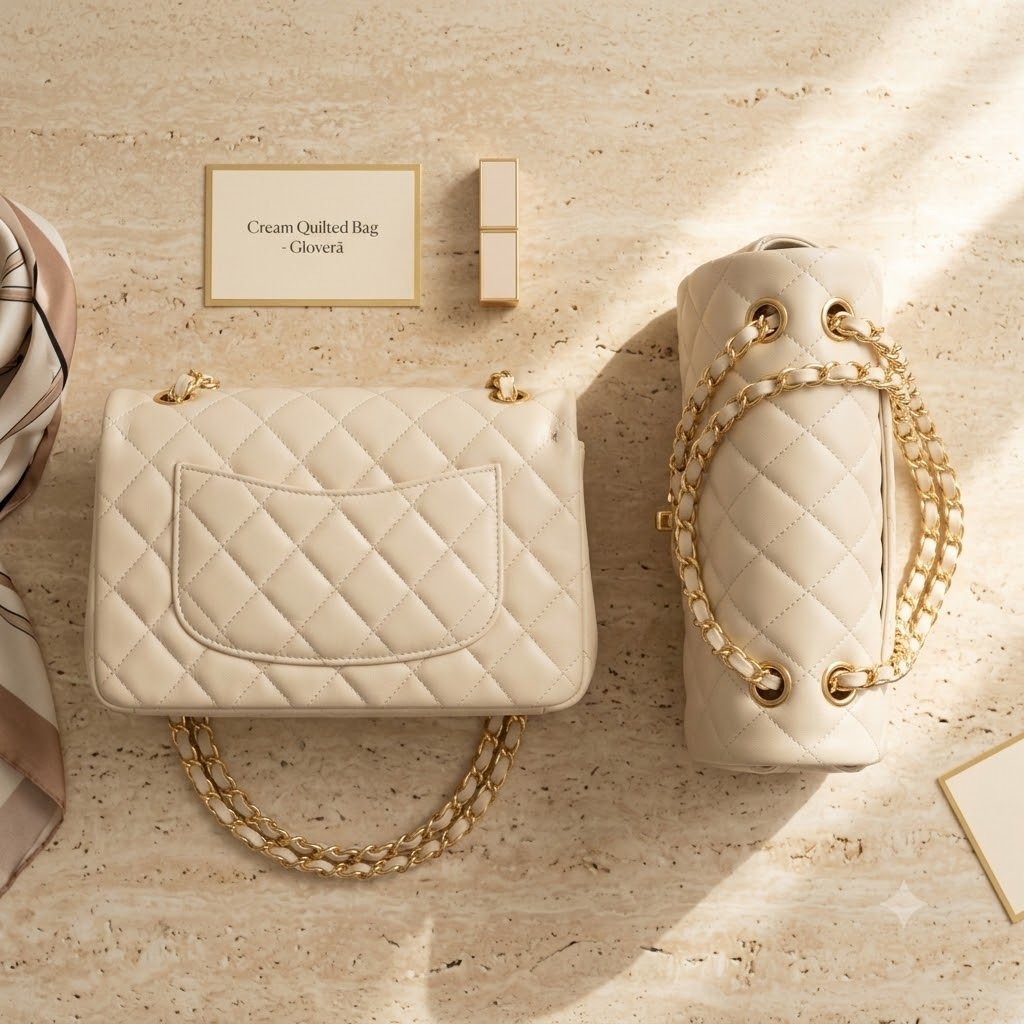 Cream Quilted Bag